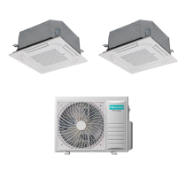 Climatizzatore Hisense a cassetta 4 vie dual split 12000 + 12000 btu