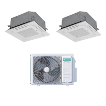 Climatizzatore Hisense a cassetta 4 vie dual split 9000 + 9000 btu