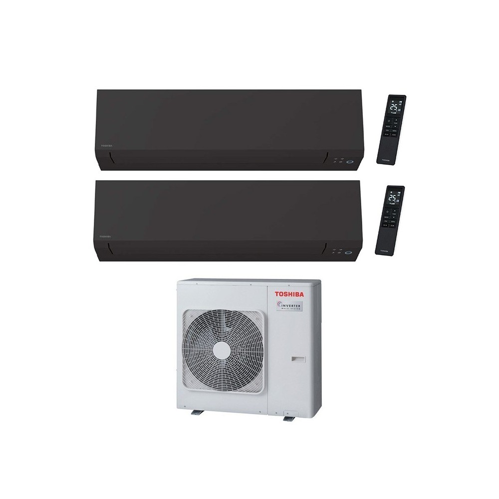 Climatizzatore Toshiba Shorai Edge Black Dual split 10000+13000 btu