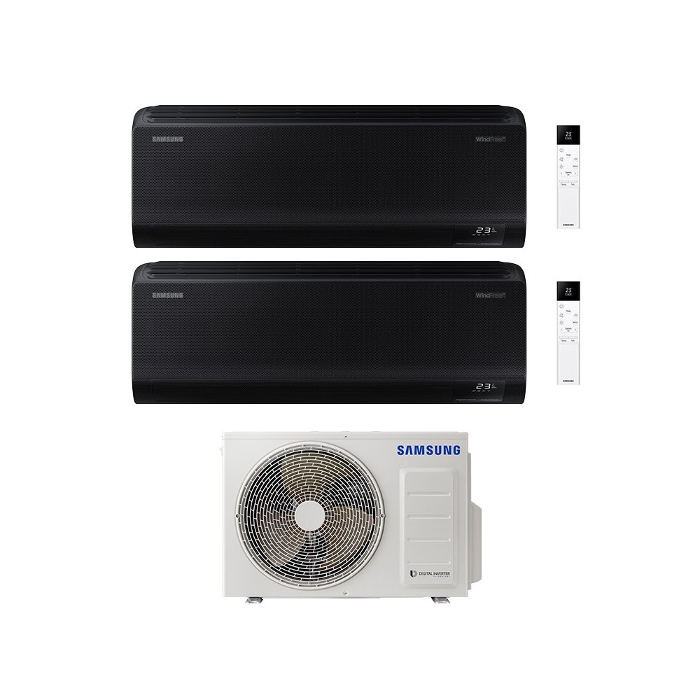 Climatizzatore Samsung Windfree Black Wi-fi Dual split 9000+9000