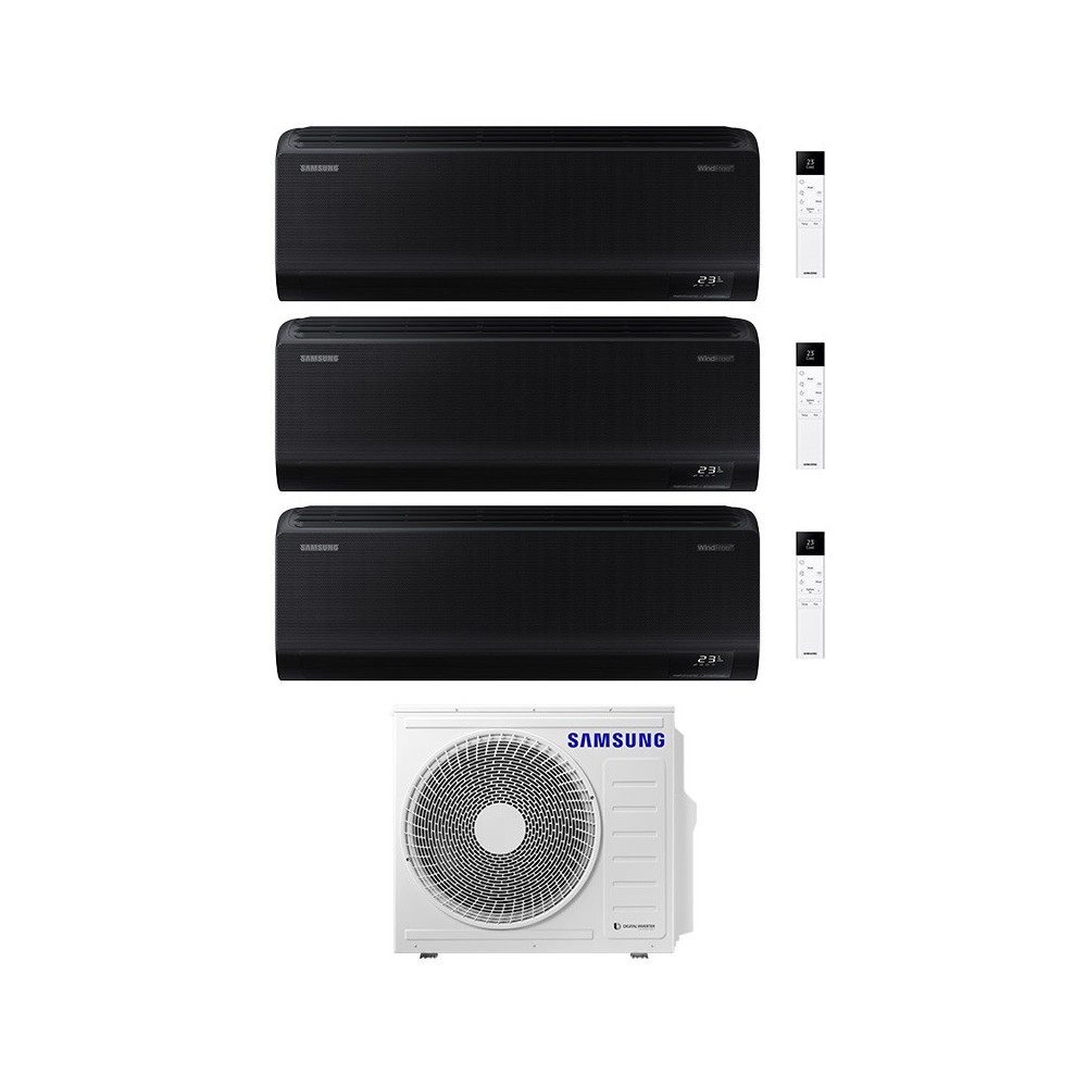 Climatizzatore Samsung Windfree Black Wi-fi Trial split 9000+9000+9000