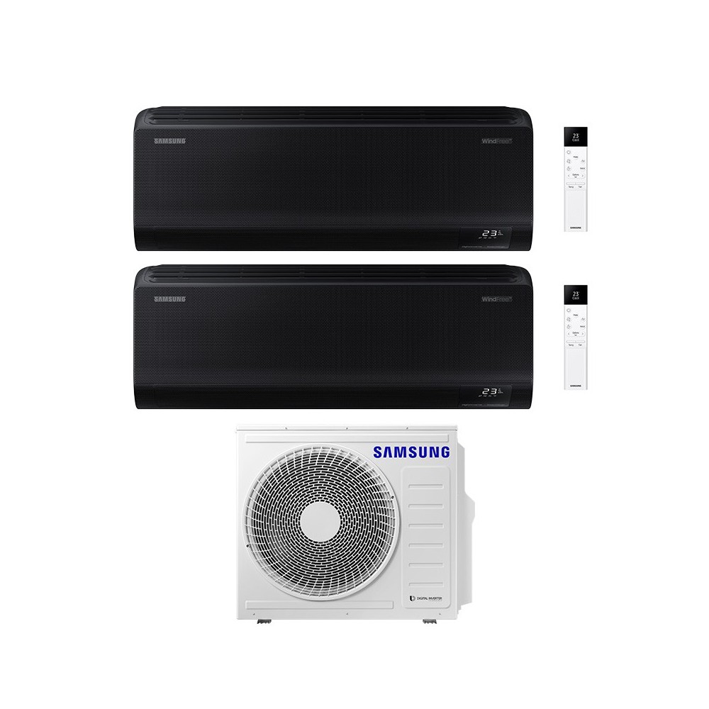 Climatizzatore Samsung Windfree Black Wi-fi Dual split 12000+12000