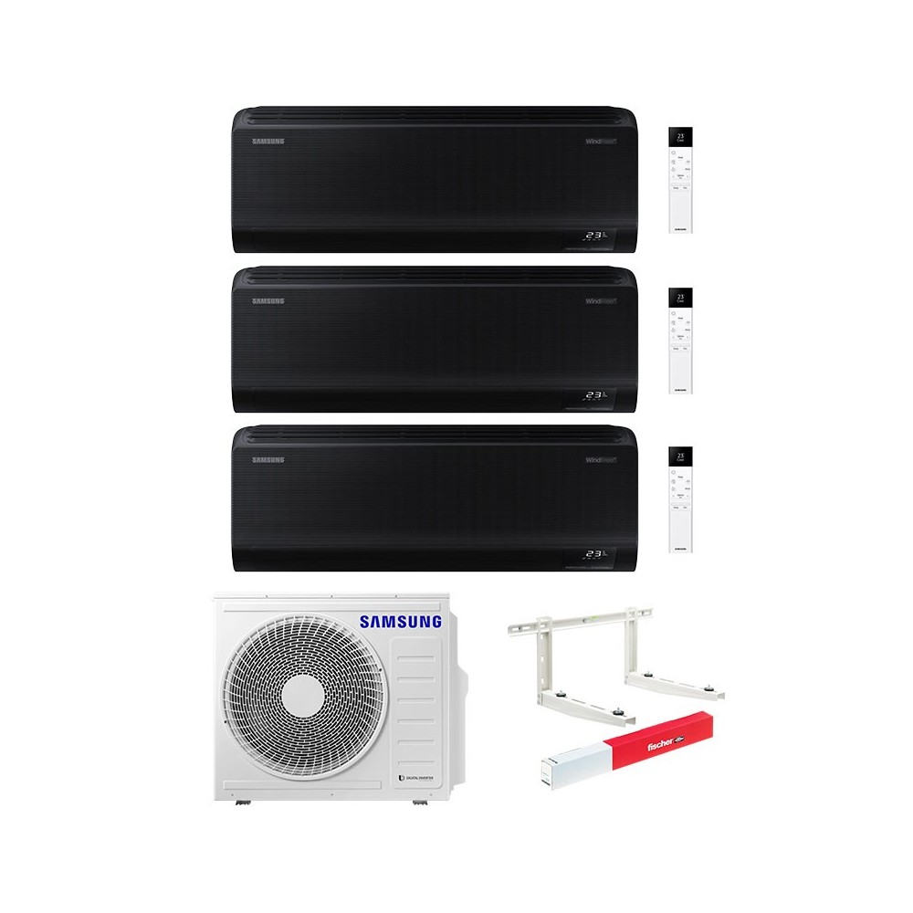 Climatizzatore Samsung Windfree Black Wi-fi Trial 12000+12000+12000