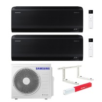 Climatizzatore Samsung Windfree Black Wi-fi Dual split 12000+12000