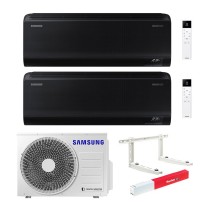 Climatizzatore Samsung Windfree Black Wi-fi Dual split 12000+12000