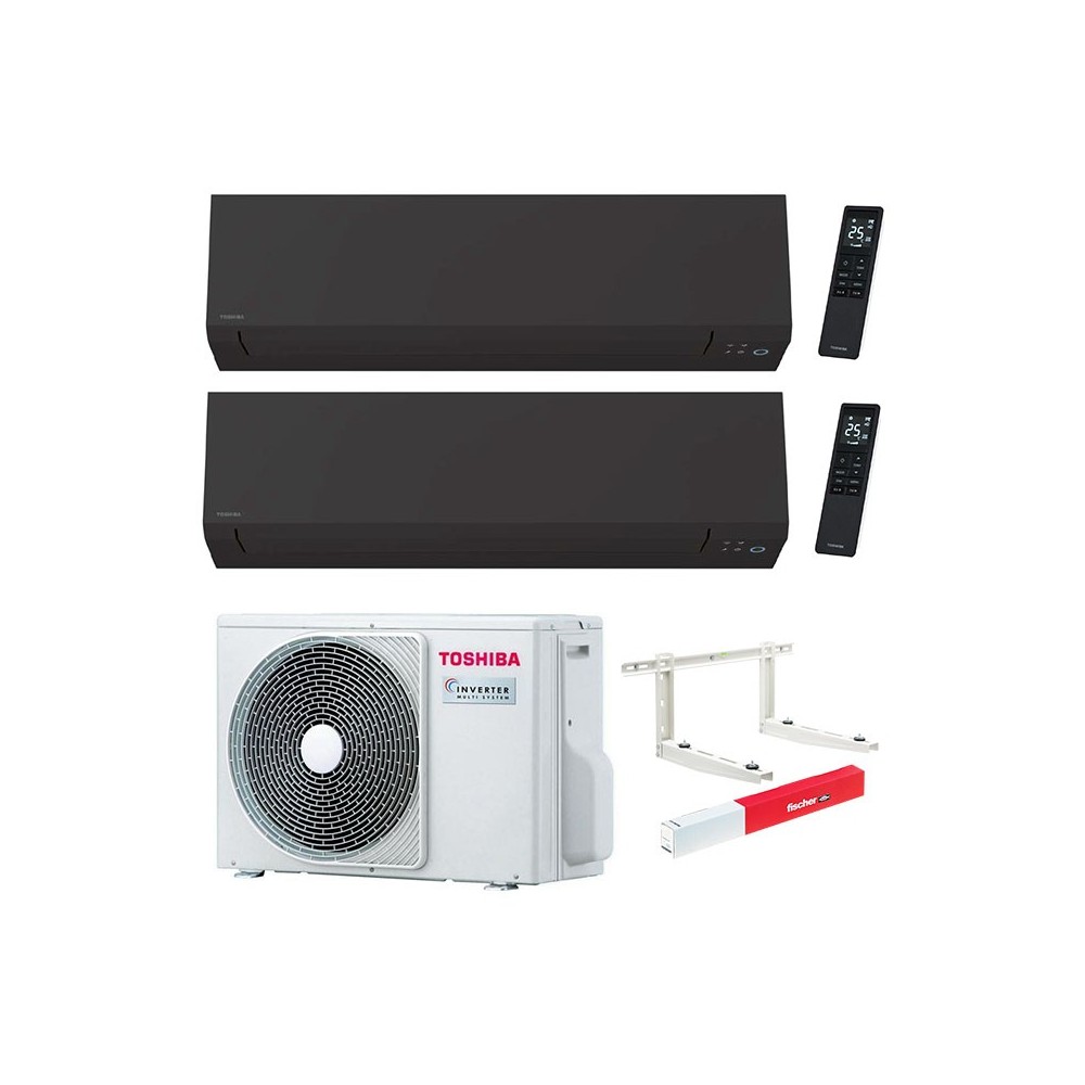 Climatizzatore Toshiba Shorai Edge Black Dual split 10000+13000 btu