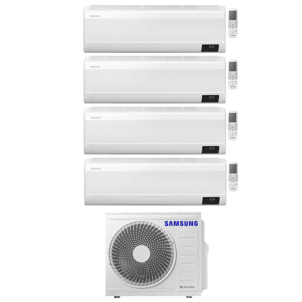 Climatizzatore Samsung Windfree Avant Wi-fi Quadri split inverter 7000 + 7000 + 9000 + 18000 btu gas R32 (U.E. AJ080TXJ4KG/EU)